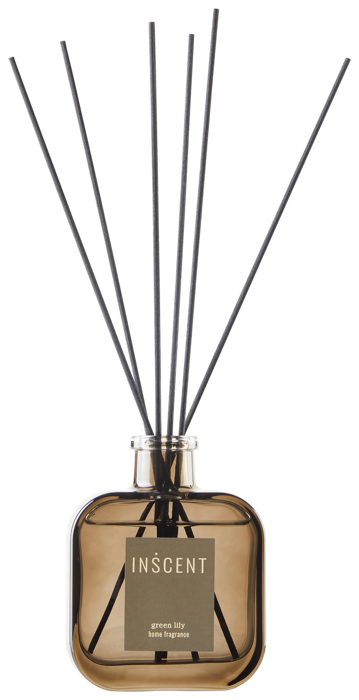 Vôňa do bytu Green Lily, 200ml - číra/tmavozelená, Design, sklo (200ml) - Inscent