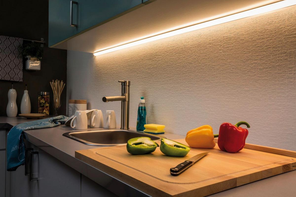 Led-streifen 3-5,5 Cm Dimmbar - Silberfarben, Basics, Kunststoff (300-550,0cm) - Paulmann