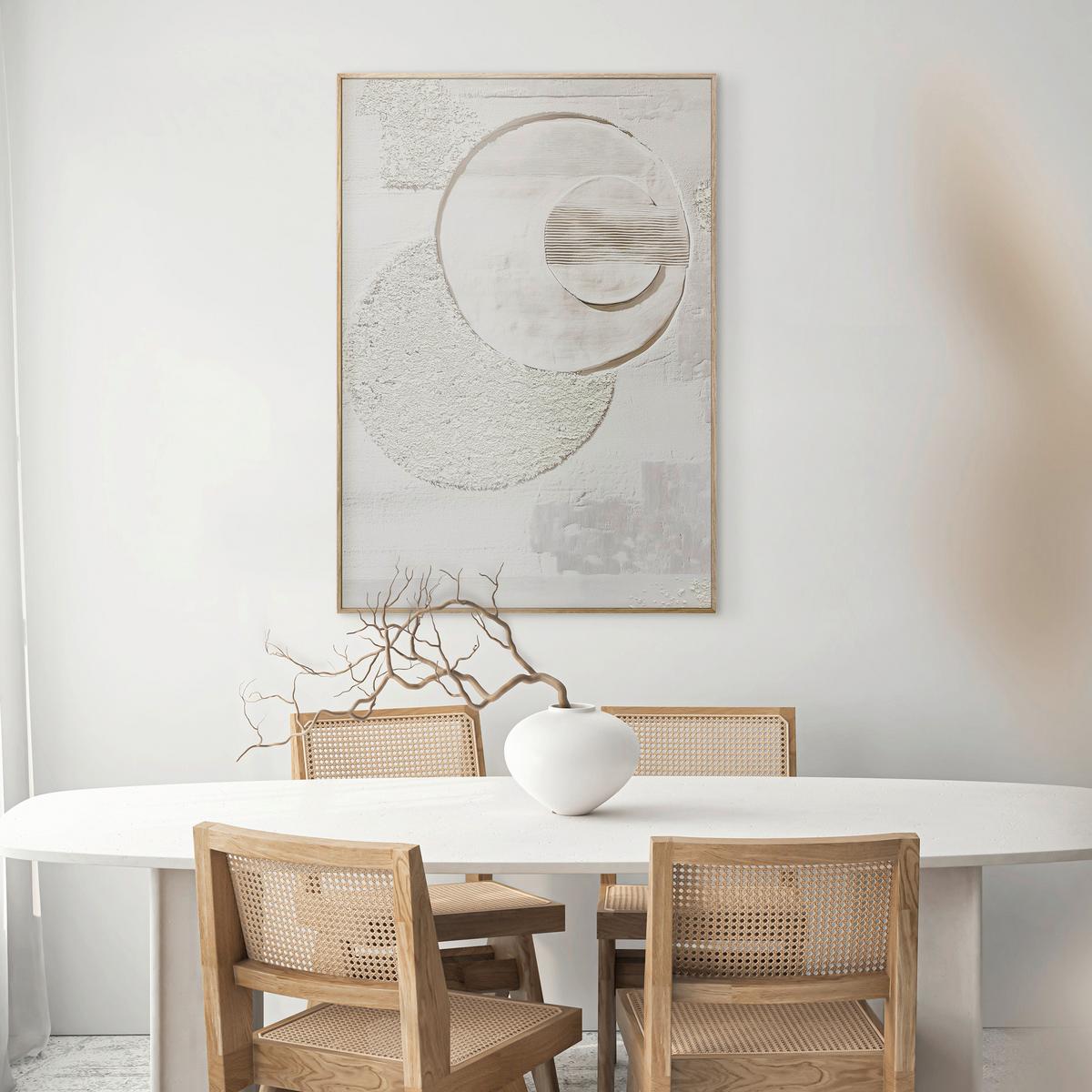 OBRAZ NA PLÁTNE ECLIPSE - béžová, Basics, drevo/textil (70/100cm)