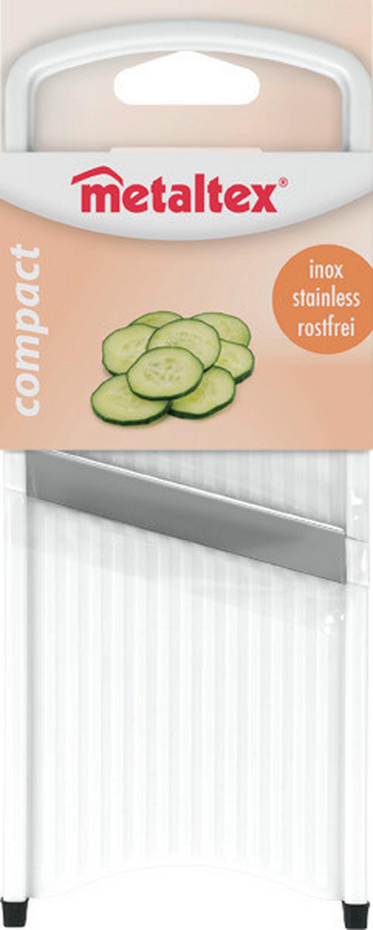 Szeletelő Uborka - fehér, műanyag/fém (8.6/21.7/1.2cm)