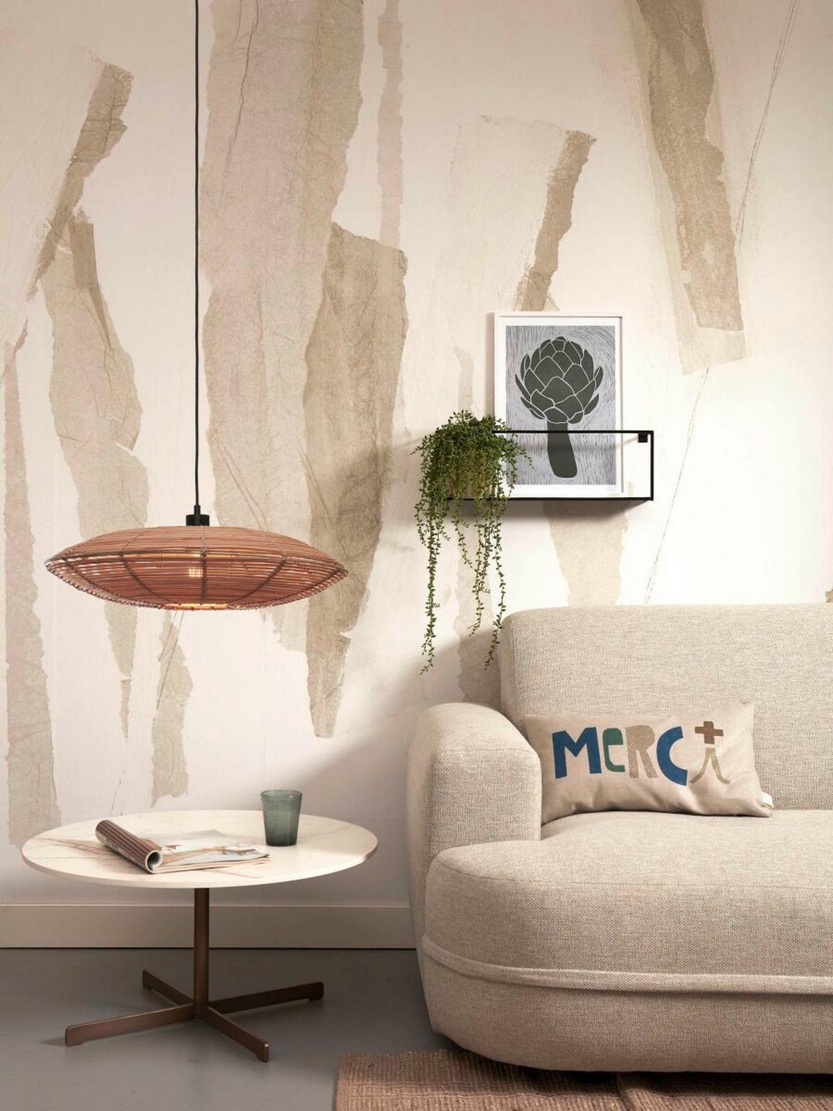 Hängeleuchte Tanami/H/5514/N - Naturfarben, Trend, Holz (55/55/14cm) - Good & Mojo