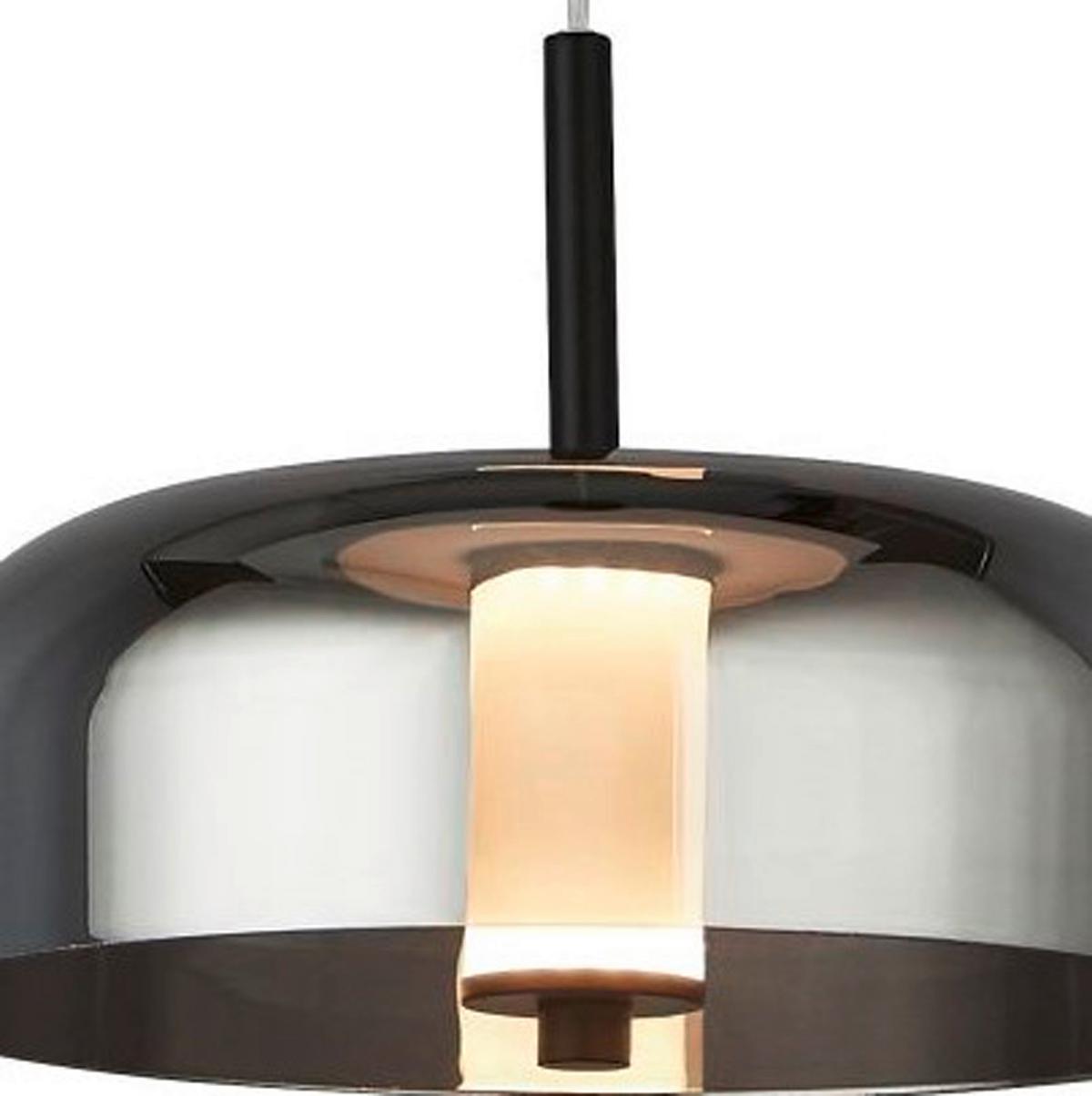 LED-Pendelleuchte 59803-1sm - Schwarz, Basics, Glas/Metall (30/21cm)