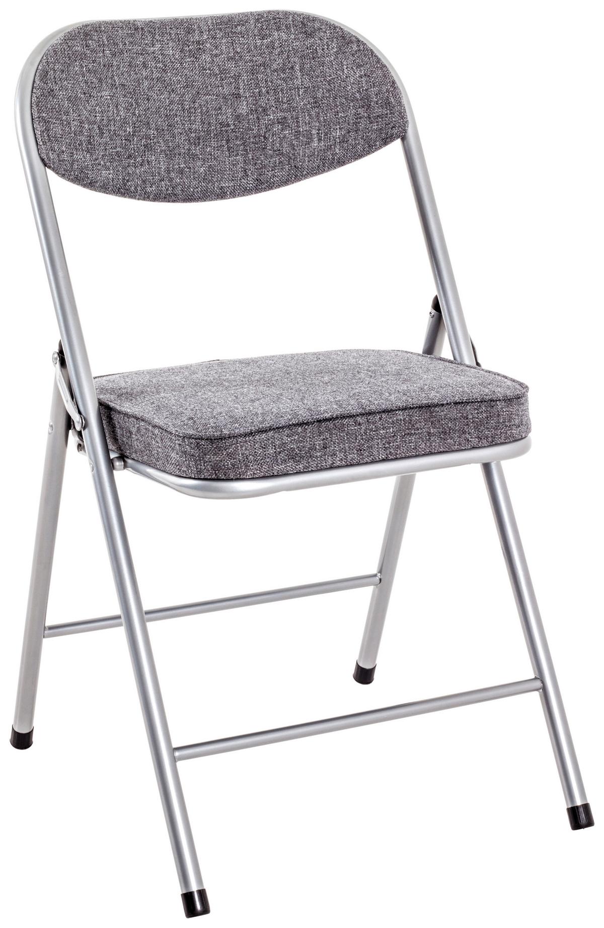 Klappsessel Kurt Stahl, Textil - Alufarben/Grau, MODERN, Textil/Metall (47/79/53cm)