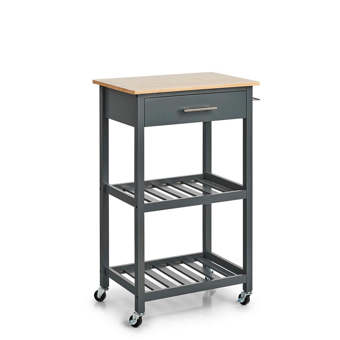 ALLZWECKWAGEN Grau B: 58 cm - Grau, Basics, Holz (58/93/40cm) - Zeller Present