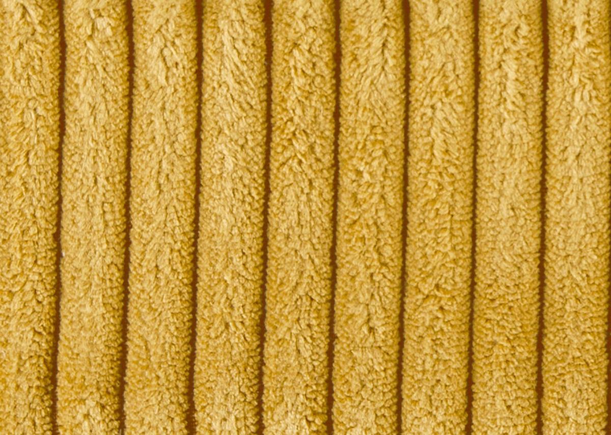 Ecksofa Maureen Gelb Cord - Gelb/Schwarz, KONVENTIONELL, Textil (255/185cm) - MID.YOU