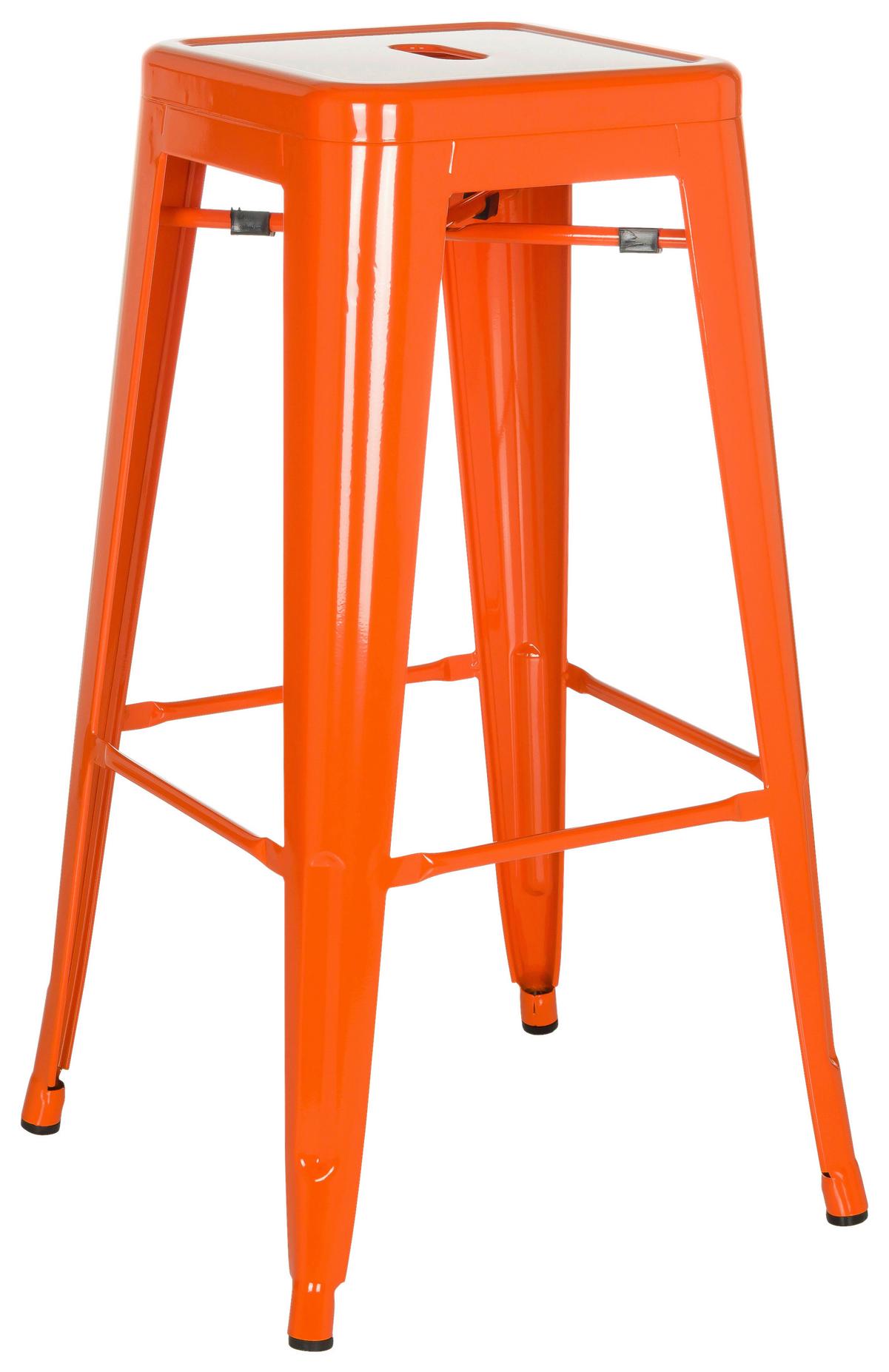 Barhocker Vantaggio High stapelbar Orange bis 150 kg - Orange, Basics, Metall (44/77/44cm) - MID.YOU