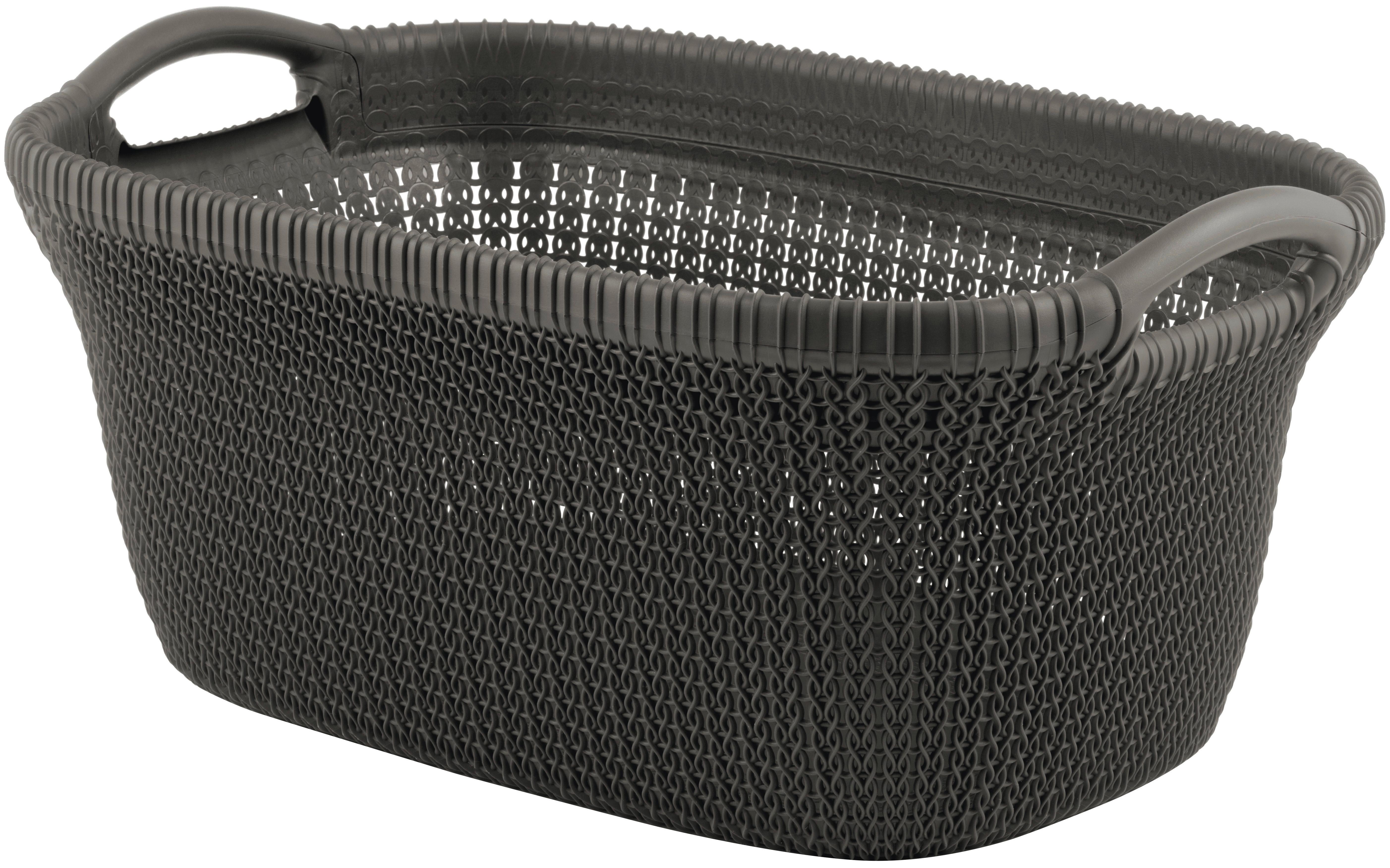 Koš na prádlo HAMPER 40 L - tmavě zelená, Moderní, plast (39/27/60cm)