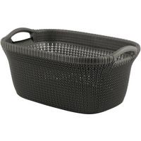 Koš na prádlo HAMPER 40 L - tmavě zelená, Moderní, plast (39/27/60cm)