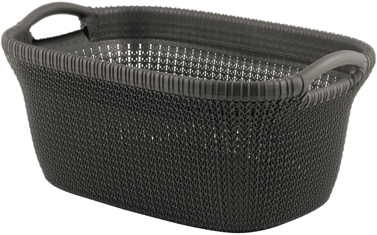Koš na prádlo HAMPER 40 L - tmavě zelená, Moderní, plast (39/27/60cm)