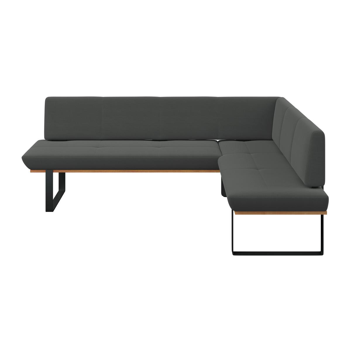 Eckbank Tristan Webstoff anthrazit,S:225x175cm - Anthrazit/Schwarz, MODERN, Holz/Textil (225/175cm) - James Wood