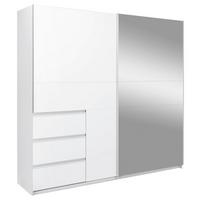 SCHIEBETÜRENSCHRANK Wilma Weiß B: 215cm - Weiß, MODERN, Holzwerkstoff (215/210/61,5cm) - P & B