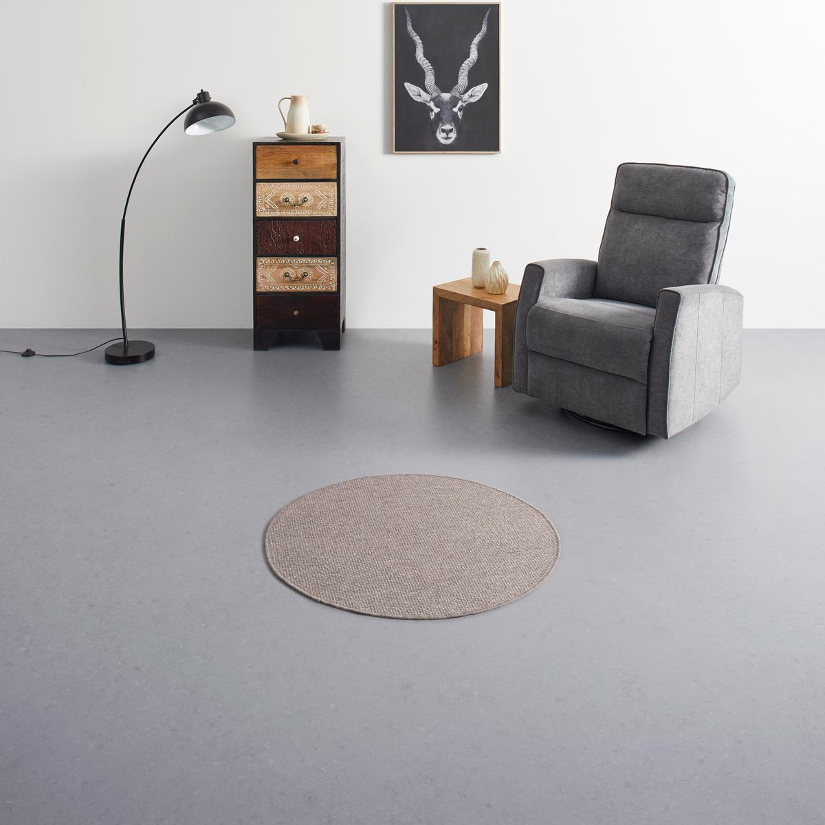 KOBEREC TKANÝ NA PLOCHO Line, P: 160cm, hnědá - hnědá, Moderní, textil (160cm) - Modern Living