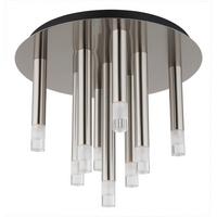 Deckenleuchte 15629n-9d - Klar/Nickelfarben, Design, Kunststoff/Metall (34/29,6cm) - Globo