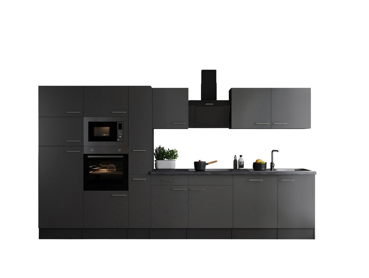 Küchenblock Oliver Grau B: 370 cm - Grau, Design, Holzwerkstoff (370cm) - Respekta