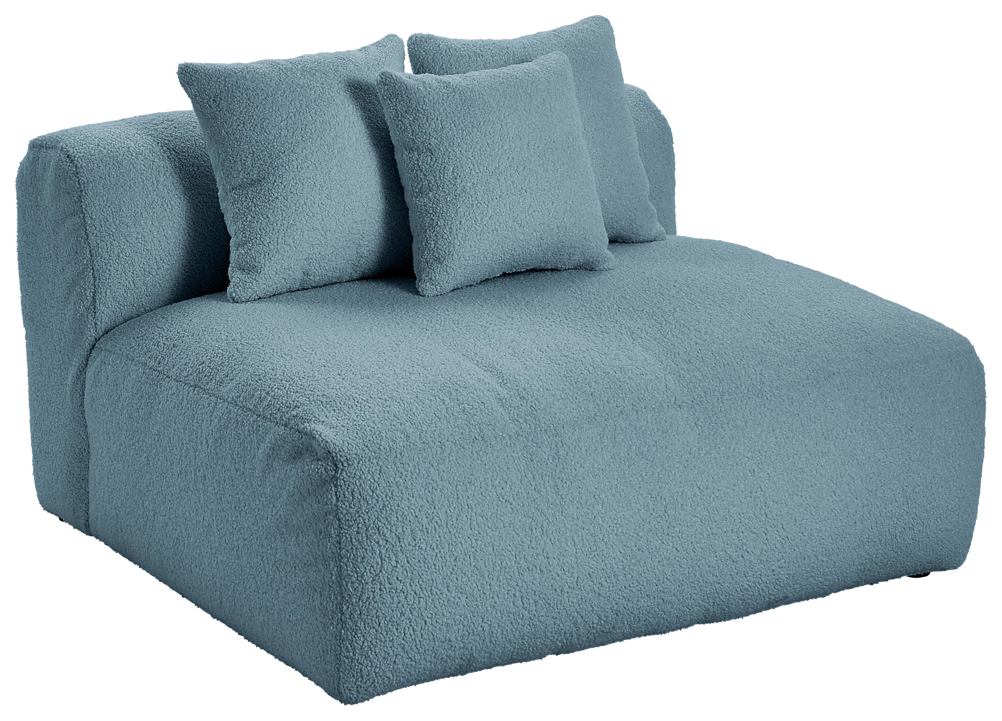 Modul Sofa Bloom 2er-Sofa B: 120 cm Blau - Blau, Trend, Textil (120/70/122cm) - Livetastic