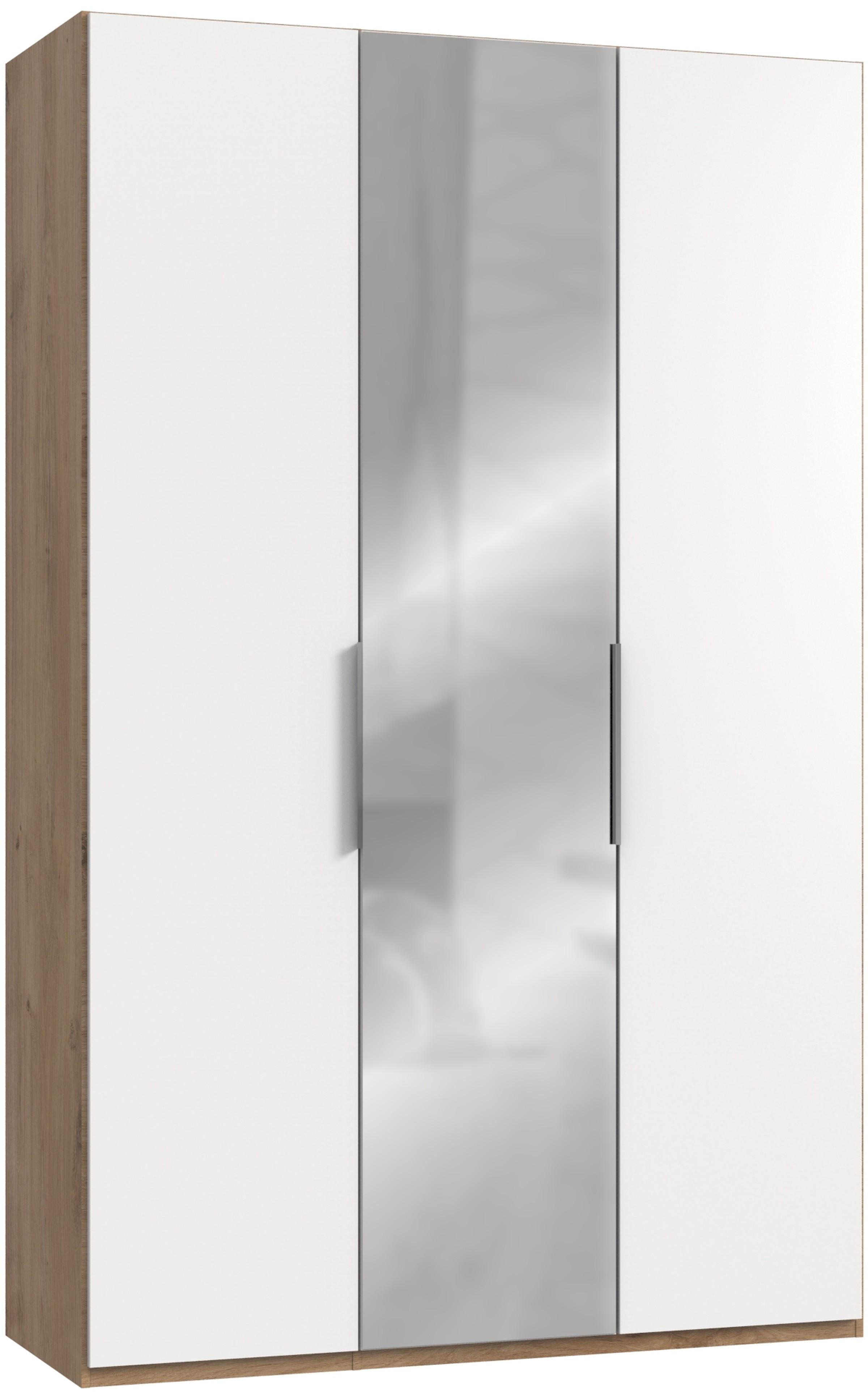 Drehtürenschrank B: 150 Cm Level Weiß/eichefarben - Eichefarben/Weiß, MODERN, Holzwerkstoff (150/236/58cm) - MID.YOU