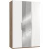 Drehtürenschrank B: 150 Cm Level Weiß/eichefarben - Eichefarben/Weiß, MODERN, Holzwerkstoff (150/236/58cm) - MID.YOU
