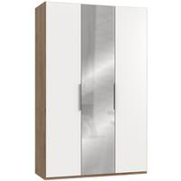 Drehtürenschrank B: 150 Cm Level Weiß/eichefarben - Eichefarben/Weiß, MODERN, Holzwerkstoff (150/236/58cm) - MID.YOU