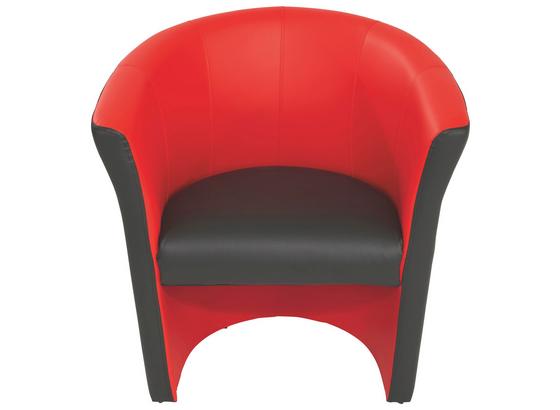 Fotel Rainbow - Piros/Fekete, modern (69/76/59cm) - OMBRA Fotel Rainbow - Piros/Fekete, modern (69/76/59cm) - OMBRA