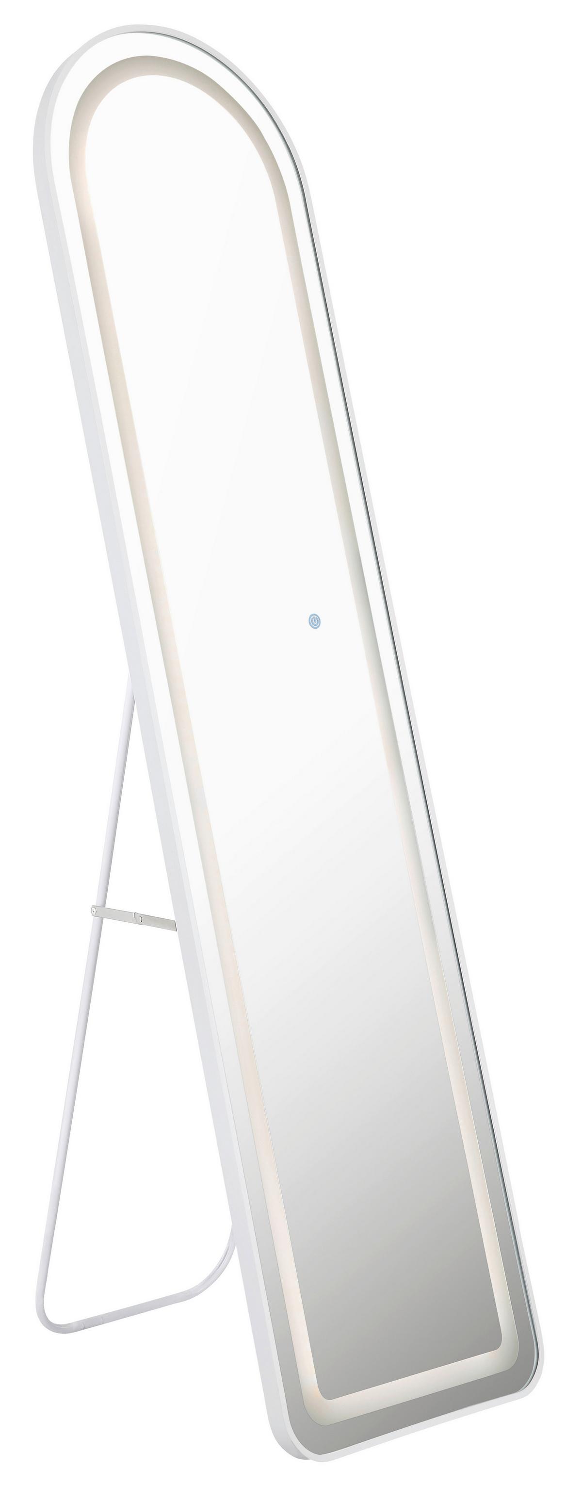 STANDSPIEGEL Touchdimmer - Weiß, Design, Glas/Kunststoff (40/50/160cm) - Globo