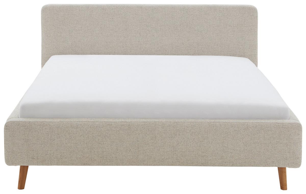 Polsterbett Mattis Herve Beige 160x200cm - Eichefarben/Beige, Design, Textil (160/200cm) - MID.YOU