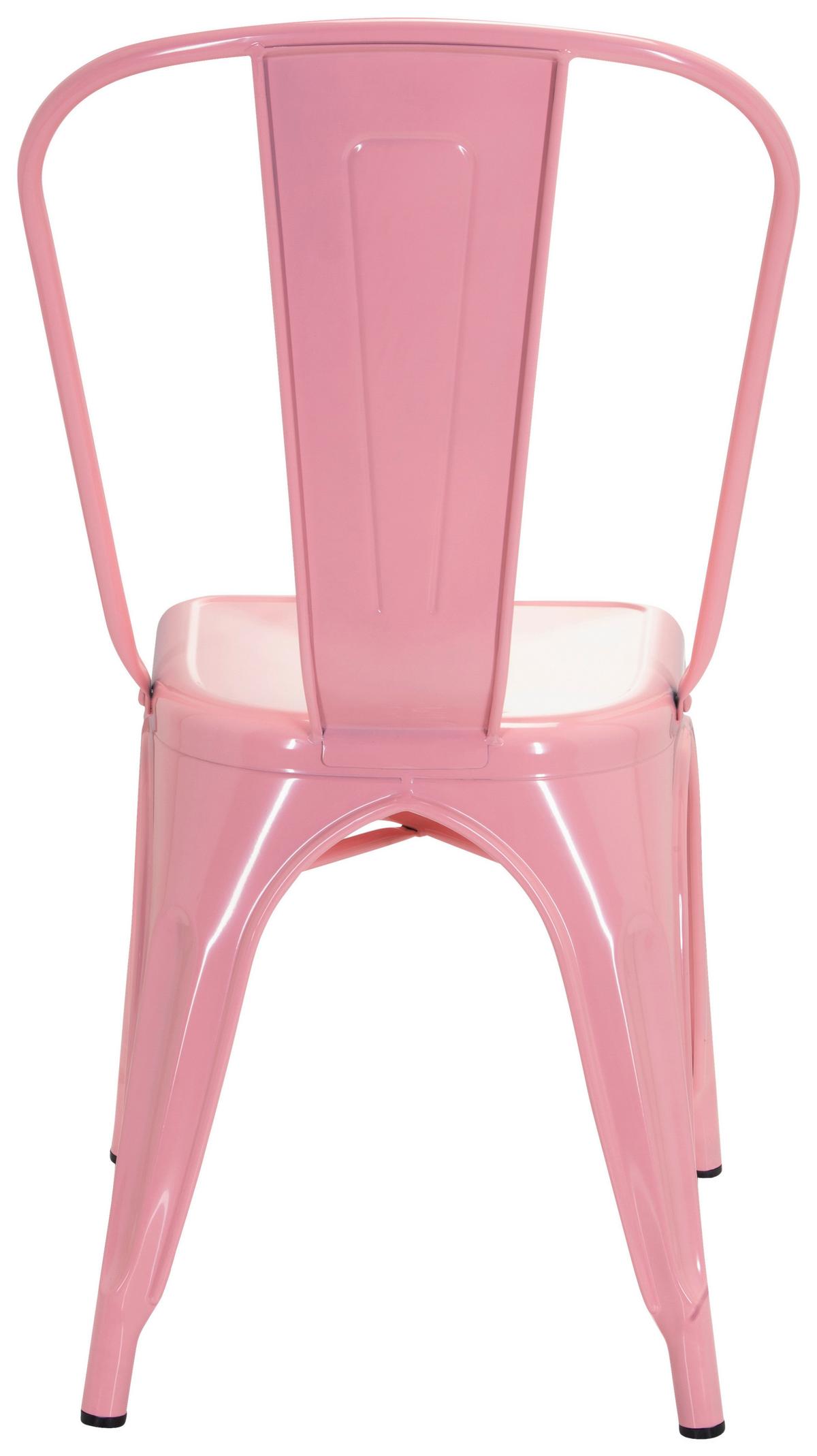 Stuhl Vantaggio Comfort Stapelbar Rosa Bis 150 Kg - Rosa, Basics, Metall (44/84/54cm) - MID.YOU