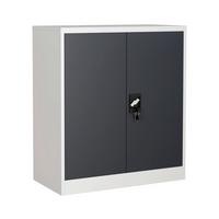 Aktenschrank Malivo Weiß/Anthrazit B: 80cm - Anthrazit/Weiß, KONVENTIONELL, Metall (80/90/40cm) - MID.YOU