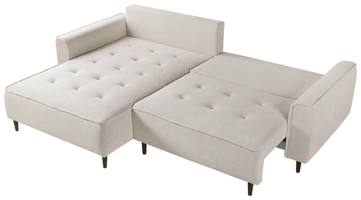 Ecksofa Blues Beige/Schwarz, 183 cm - Beige/Schwarz, Design, Textil (183/263cm) - MID.YOU