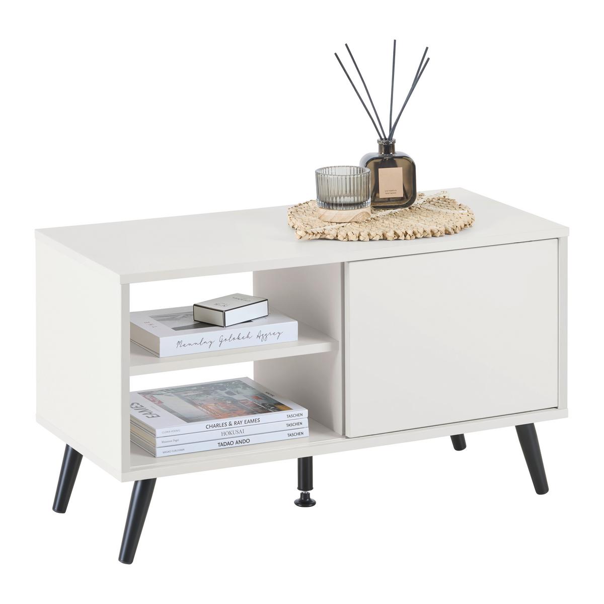 TV STOLÍK MOVE - čierna/kašmírová, Modern, kov/kompozitné drevo (80/46/35cm) - Based