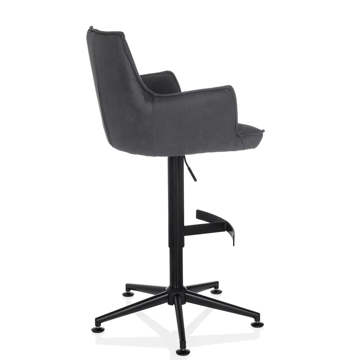 Barhocker Soalo Life High Anthrazit B: 55 Cm - Anthrazit/Schwarz, MODERN, Kunststoff/Textil (55/93/56cm) - MID.YOU