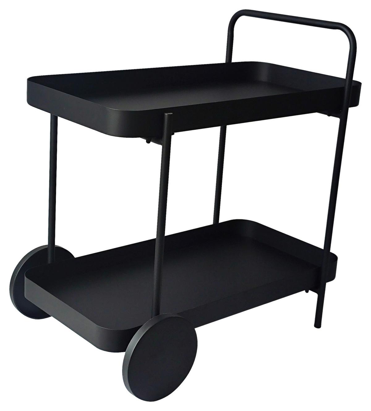 SERVÍROVACÍ VOZÍK DESINO -EXKLUSIV- - černá, Moderní, kov (70/70/43cm) - Mömax