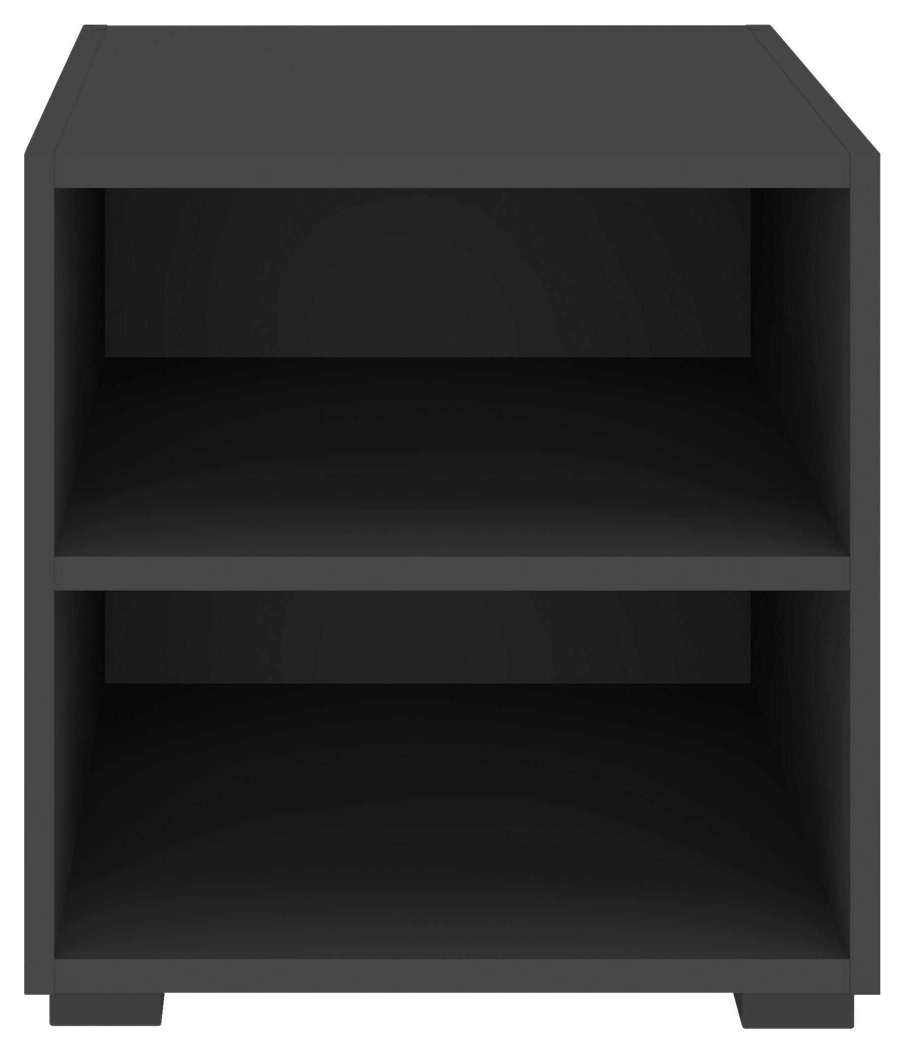 Regal Unit -Elements Mini B: 45,6 cm Anthrazit - Anthrazit/Schwarz, MODERN, Holzwerkstoff (45,6/44,8/40cm) - Ondega