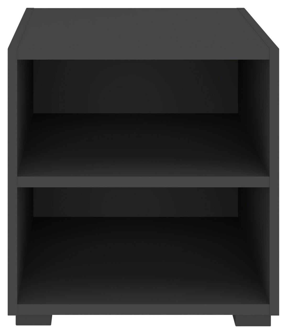 REGÁL UNIT-ELEMENTS MINI - černá/antracitová, Moderní, kompozitní dřevo (45,6/44,8/40cm) - Ondega