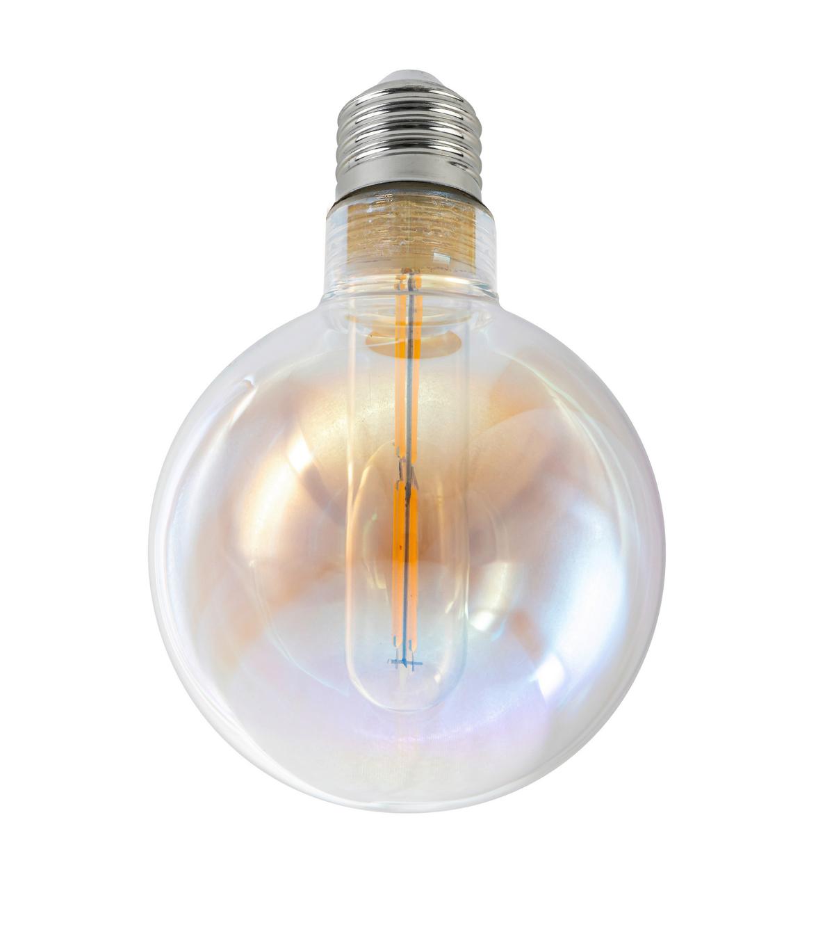 LED ŽÁROVKA DEKO - perleť, Romantický / Rustikální, kov/sklo (9,5/13,8cm) - Mömax