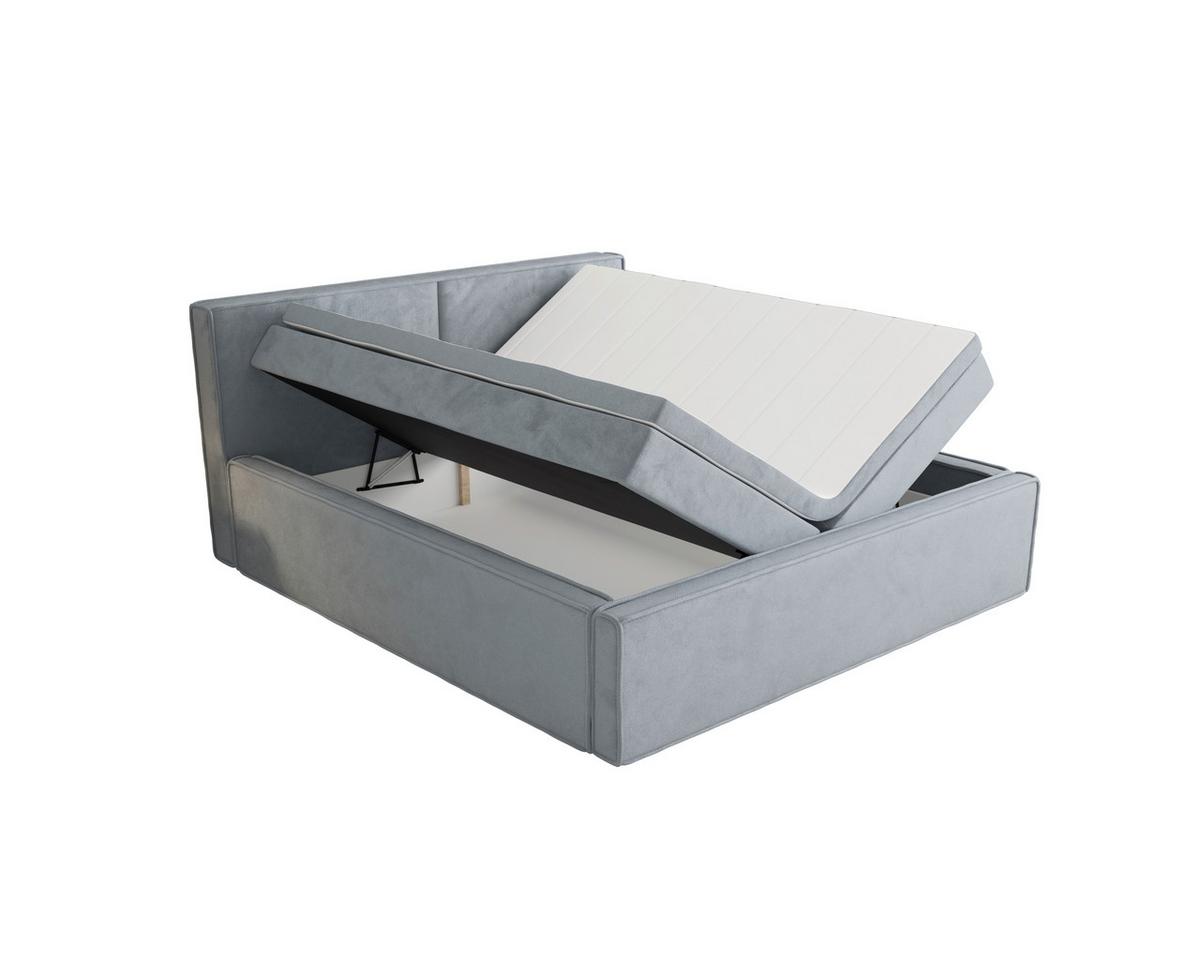 Boxbett Zako 4 Grau LF: 180x200cm - Grau, MODERN, Textil (180/200cm) - MID.YOU