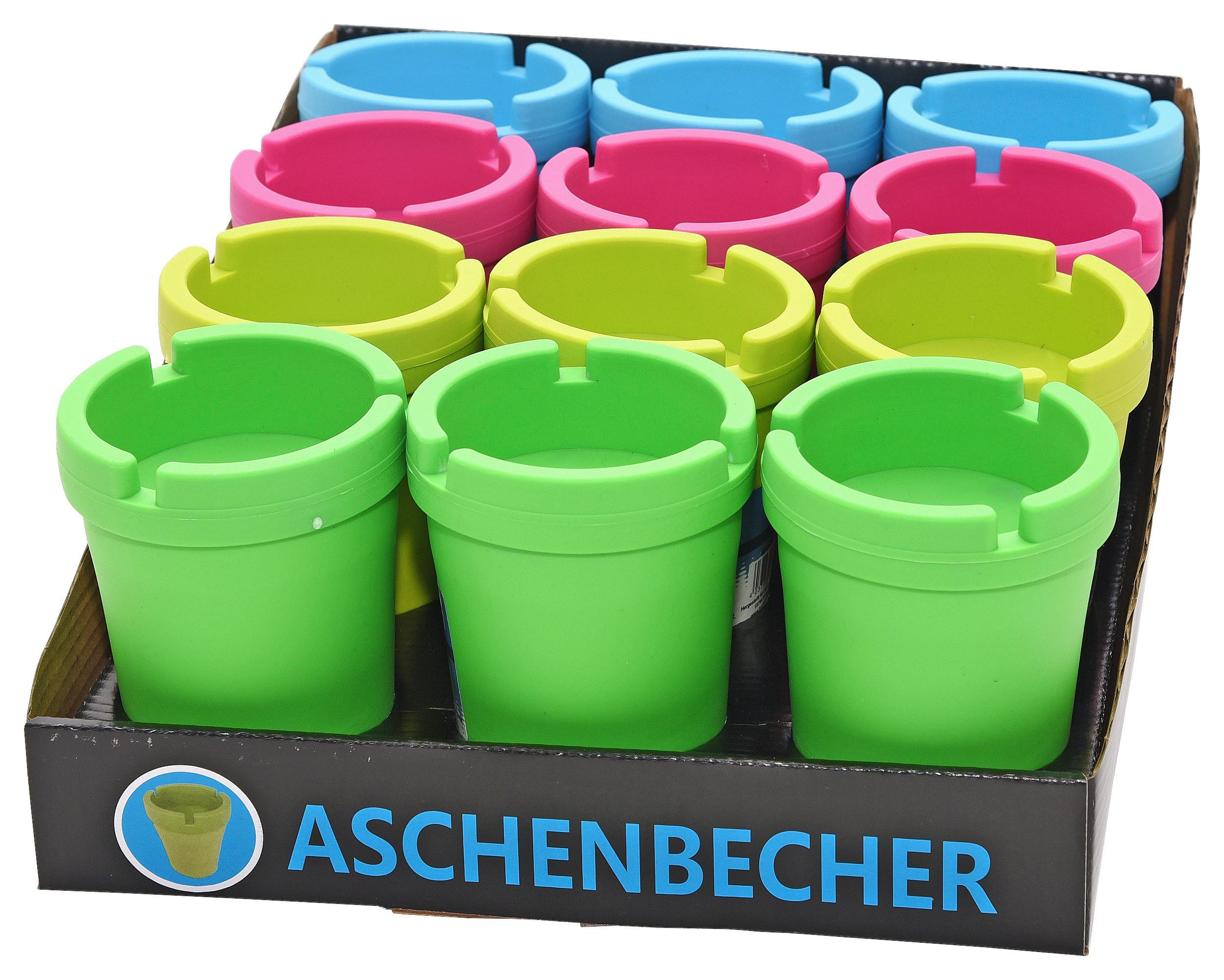 Wind-Aschenbecher Fortunata Kunststoff Versch. Farben Ø8cm
