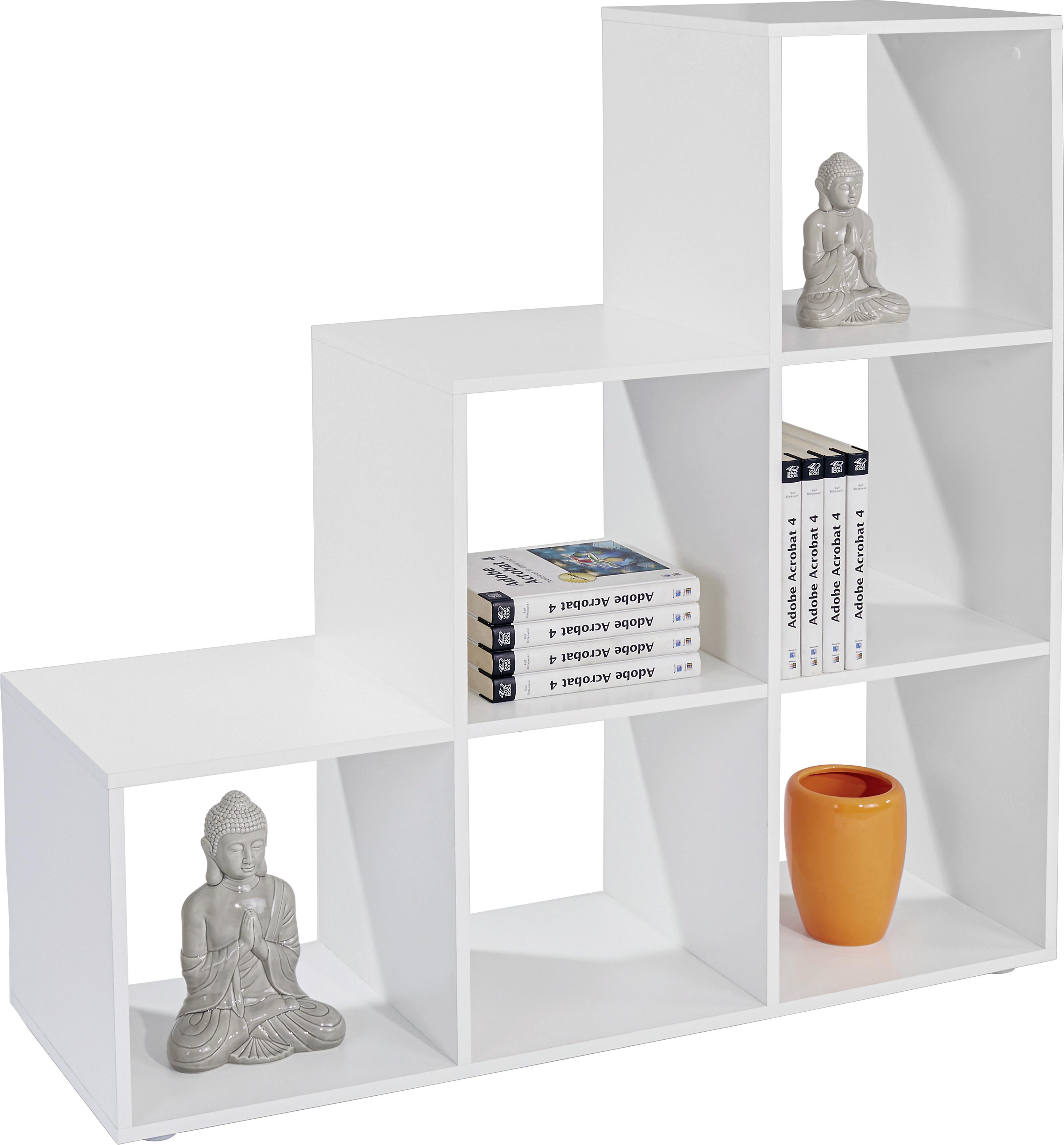 Raumteiler Pisa B: 112 cm Weiß - Weiß/Grau, MODERN, Holzwerkstoff (112/114/35cm)