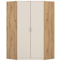 Eckkleiderschrank Celle Matt Champagner B: 117 cm - Champagner/Eiche Artisan, Trend, Holzwerkstoff (117/197/117cm)