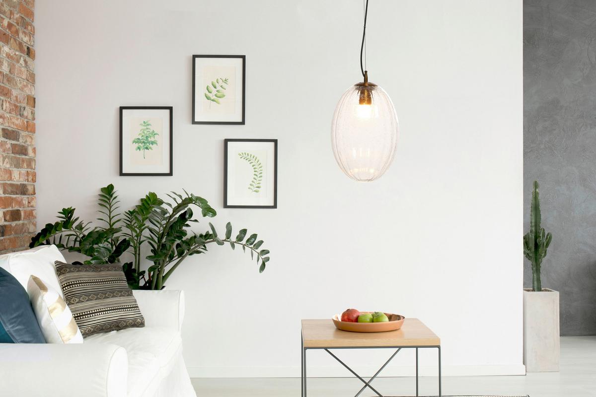 Hängeleuchte Virgina 125 Klar B: 23 Cm - Klar, Basics, Glas/Metall (23/23/36cm) - Kayoom
