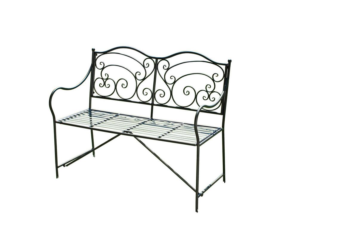 Gartenbank Stahl 2-Sitzer Vesuv mit Rückenlehne - Rostfarben, MODERN, Metall (106/92/54cm)