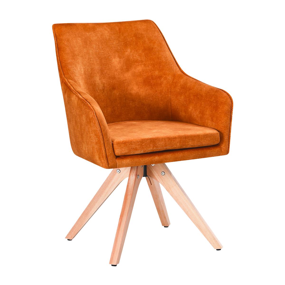 Vierfußstuhl Lisa Gold Echtholz Beine - Goldfarben/Naturfarben, KONVENTIONELL, Holz/Textil (62/83/63cm)