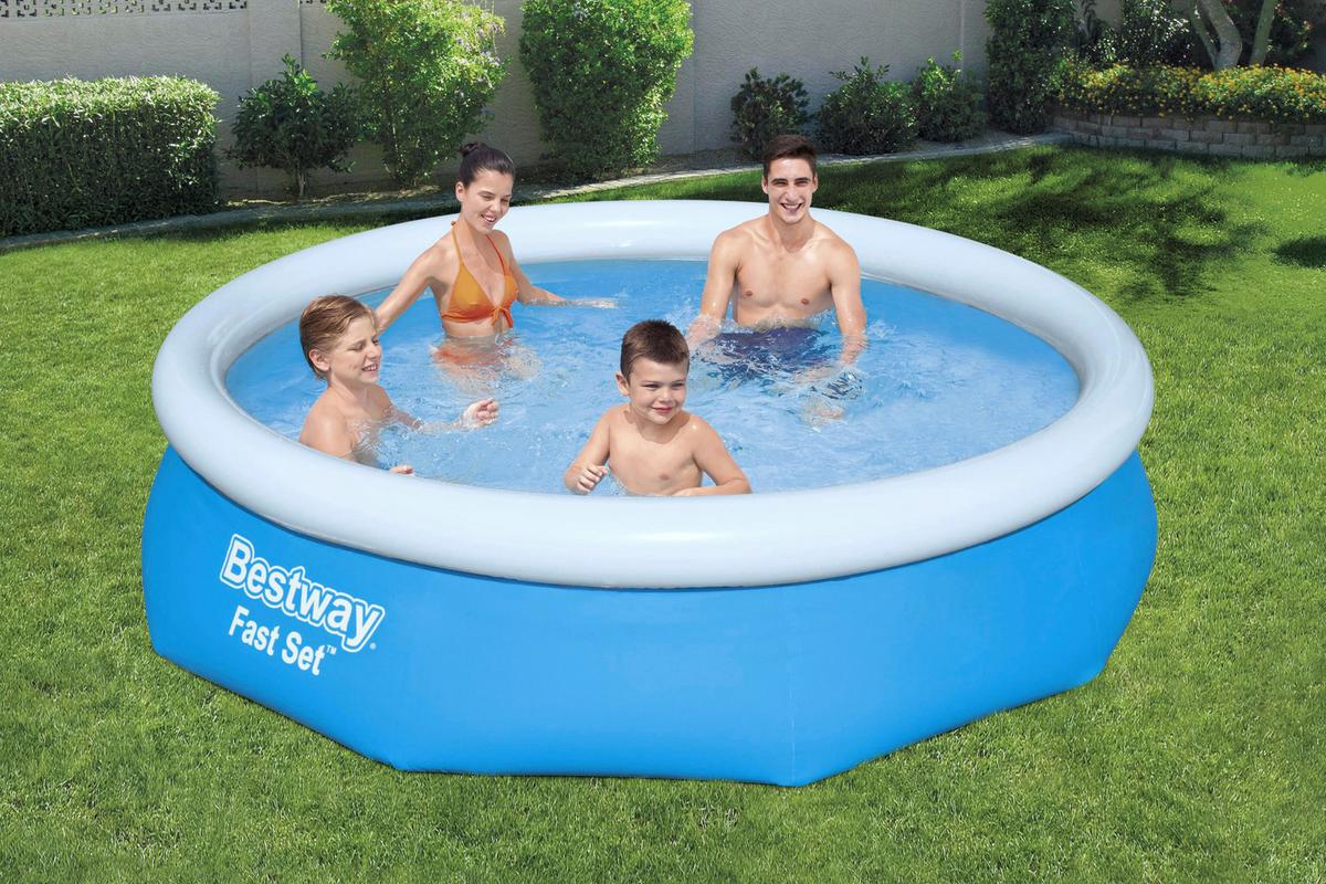 Schwimmbecken Rund Pascha mit Pumpe Ø 305 cm - Blau, Kunststoff (305/76cm) - Bestway