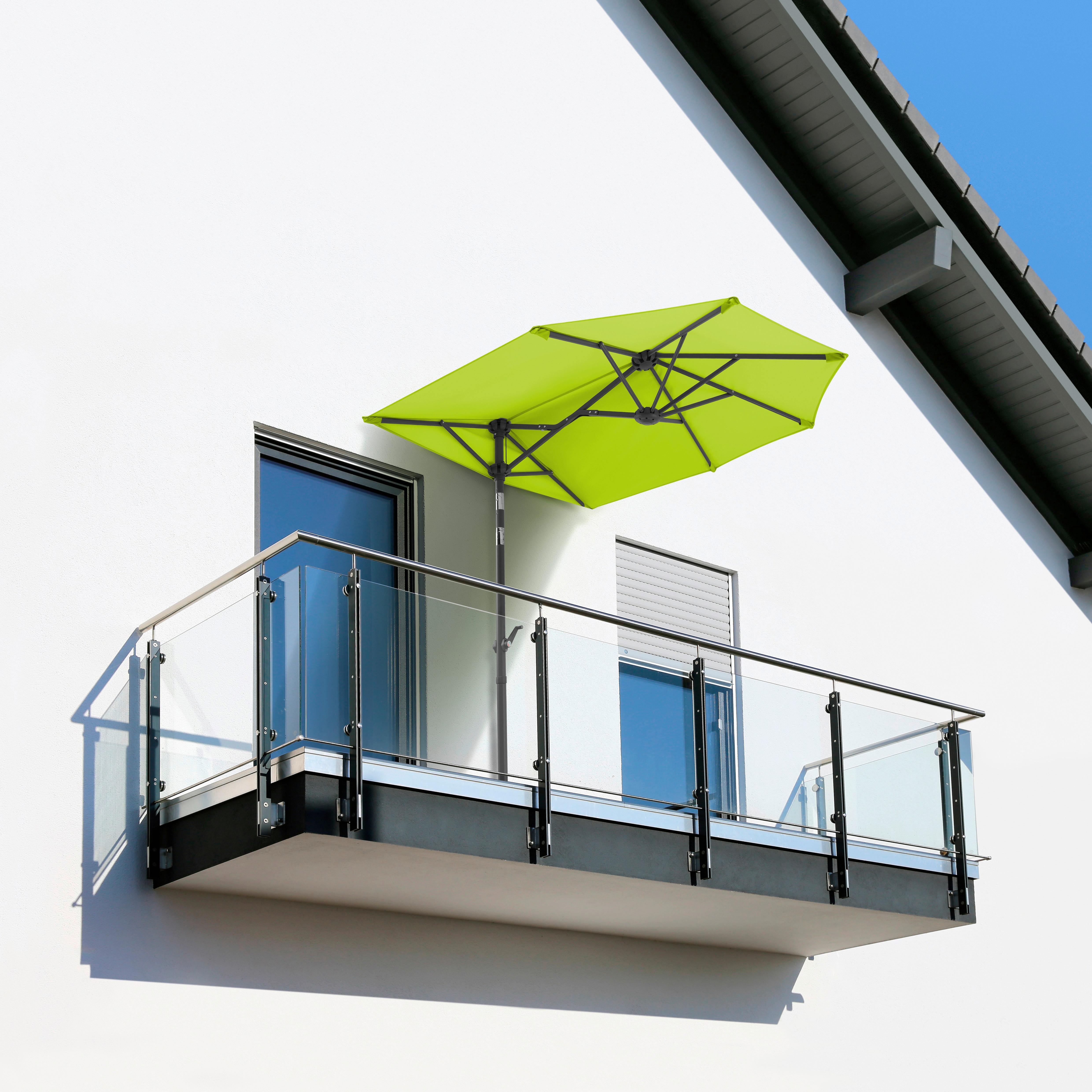 Ampelschirm Salerno Mezza BHT: 150x228x150 cm Apfelgrün