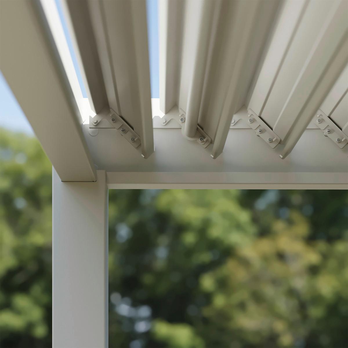 Pergola 300x400 Cm Wetterbeständig, Weiß - Weiß Hochglanz, Basics, Metall (300/255/400cm)