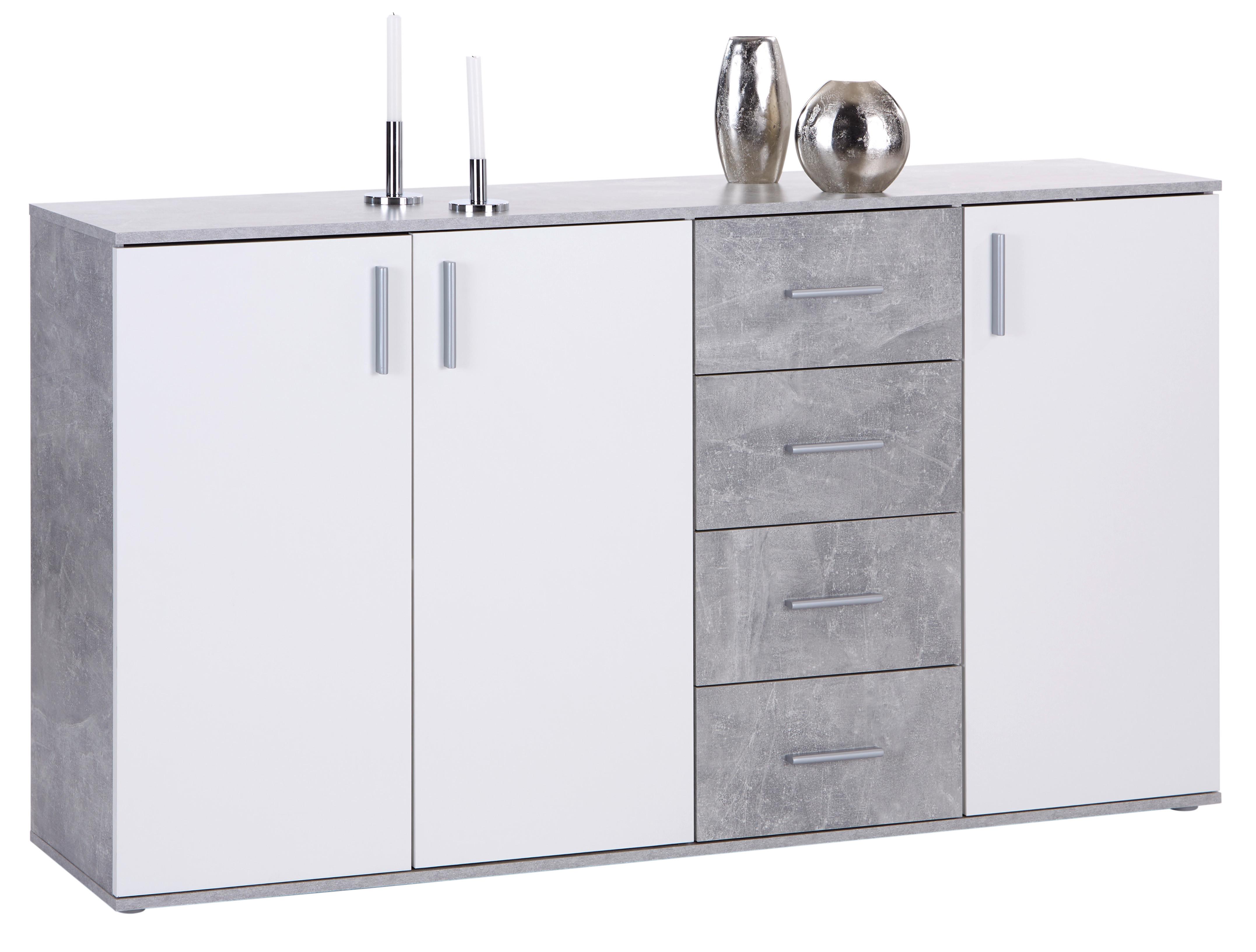 Kommode Mit Schubladen 175,8 Cm Ina 04 Weiß