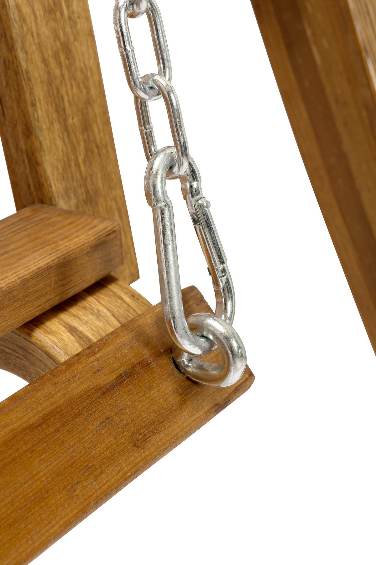 Hollywoodschaukel Medina 2-Sitzer - Lärchefarben, MODERN, Holz/Metall (193/195/128cm) - Ondega
