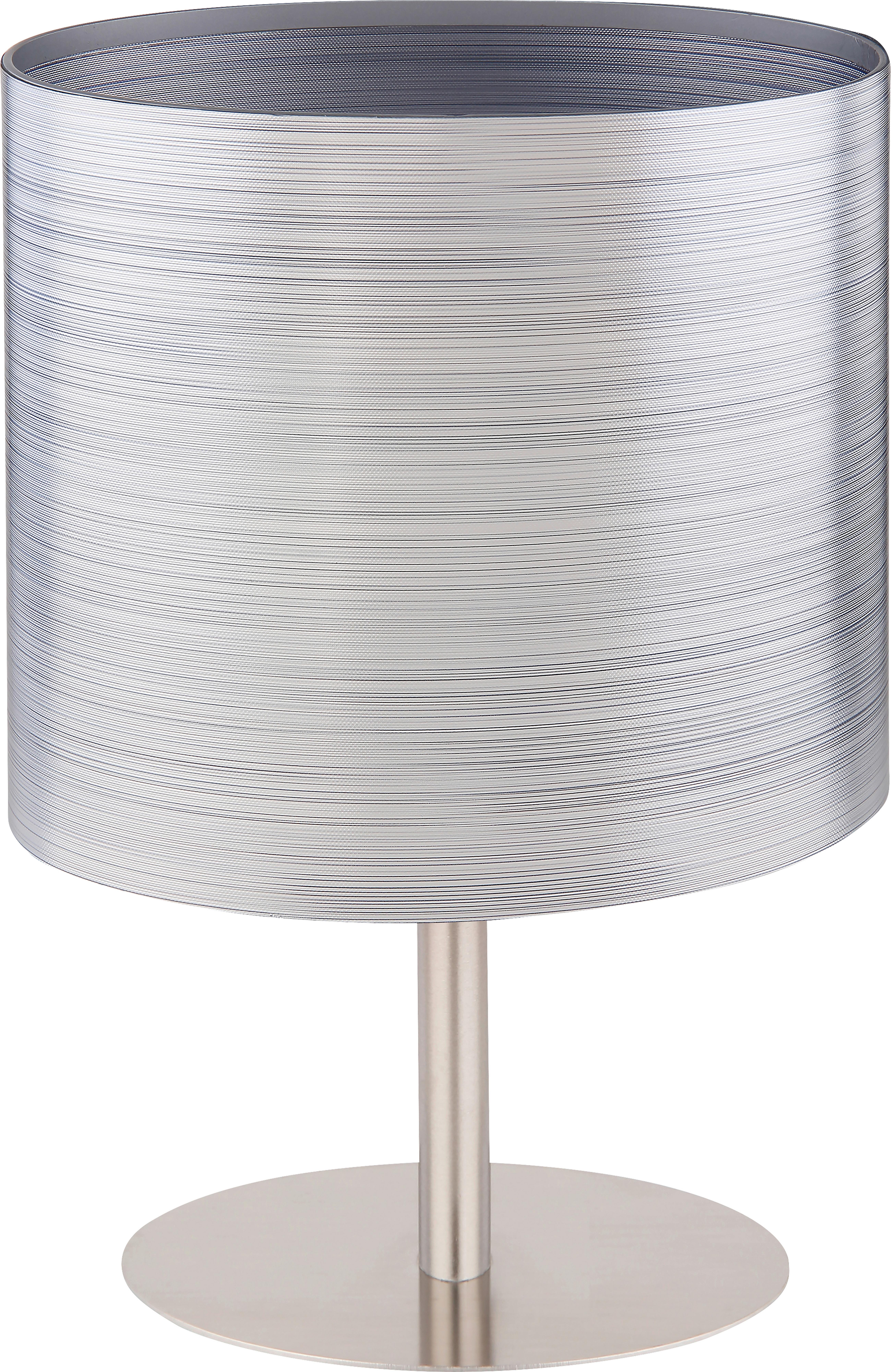 Tischlampe Sulli Silberfarben mit Schalter - Silberfarben/Nickelfarben, ROMANTIK / LANDHAUS, Kunststoff/Metall (18/10/25cm) - James Wood