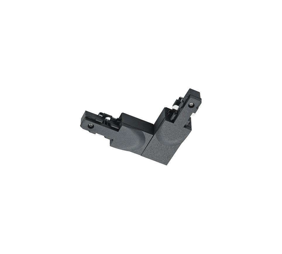 Schienensystem Duoline L-Verbinder 702232a Schwarz - Schwarz, Design, Kunststoff (9/2/10cm) - Trio Leuchten