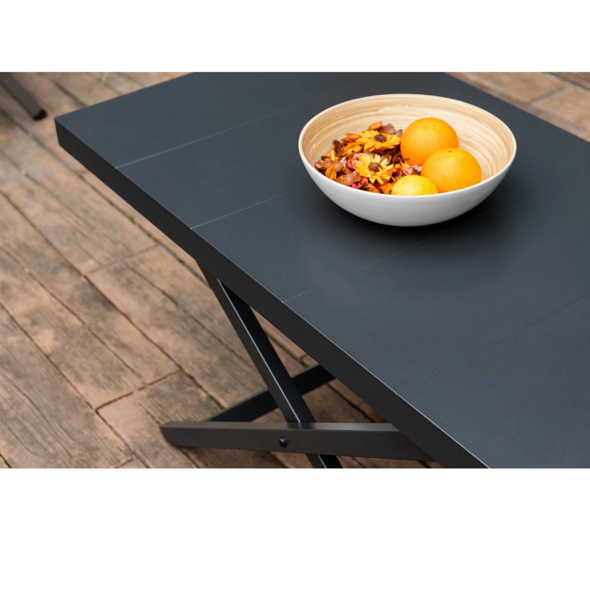 Loungetisch Merino Designo - Anthrazit, MODERN, Kunststoff/Metall (110/62/60cm) - Gardenson