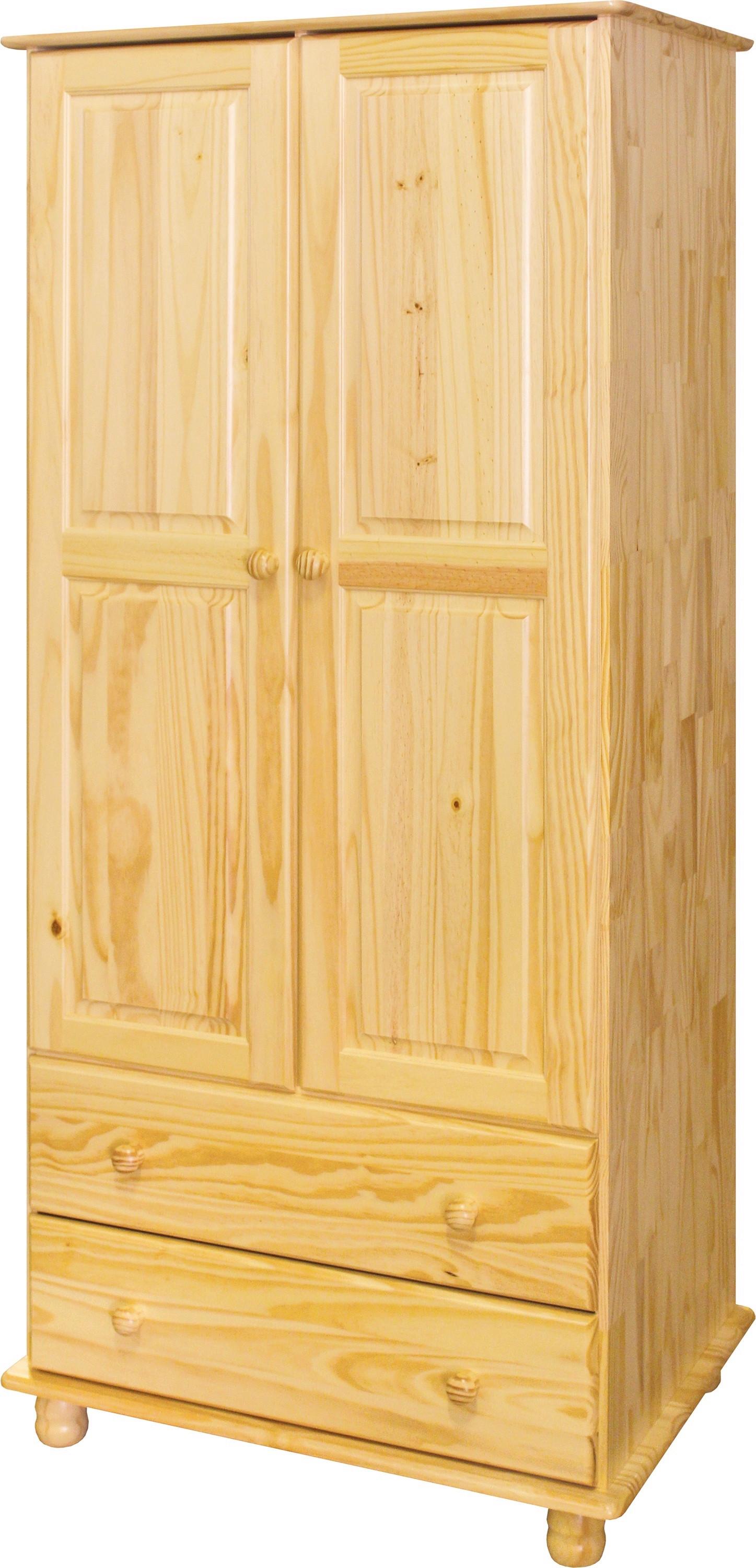 Kleiderschrank Kiefer Natur Naturfarben B: 82 Cm - Naturfarben, Natur, Holz (82/177/52cm) - Livetastic